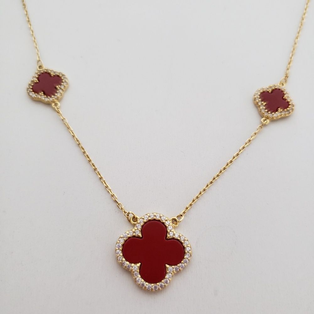 Rachel Zoe Sterling Silver Clover Necklace